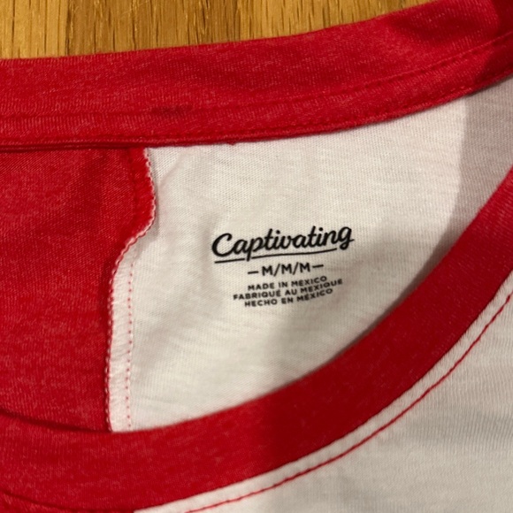 Nebraska Red and White Short Sleeve Tee - Picture 4 of 16